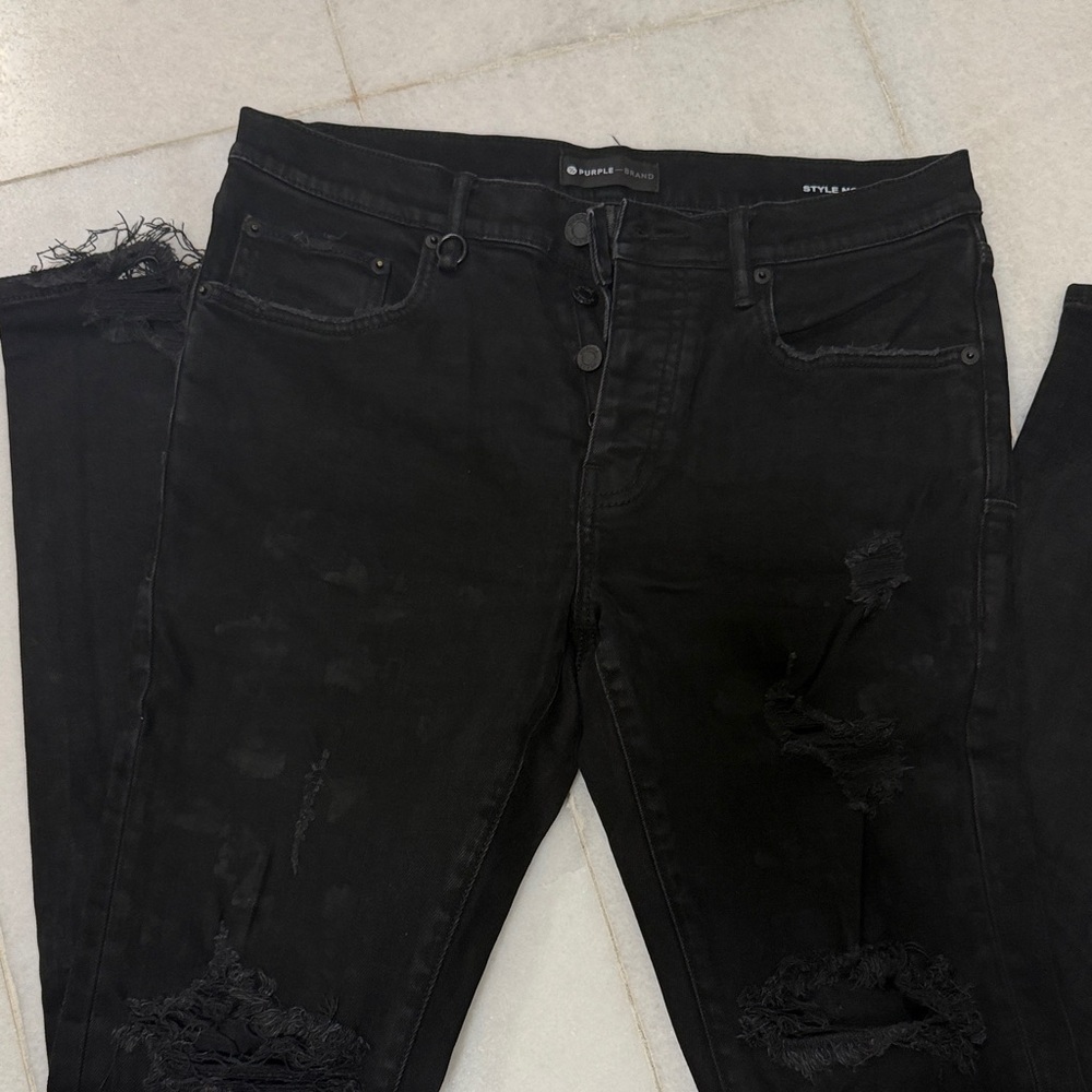 Men's Black Skinny Ripped Jeans
